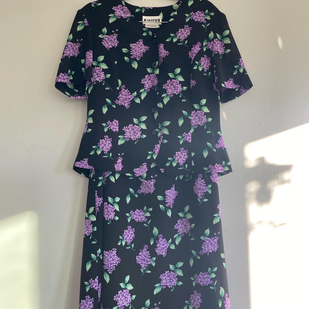 Vintage Joan Leslie Floral Skirt Set